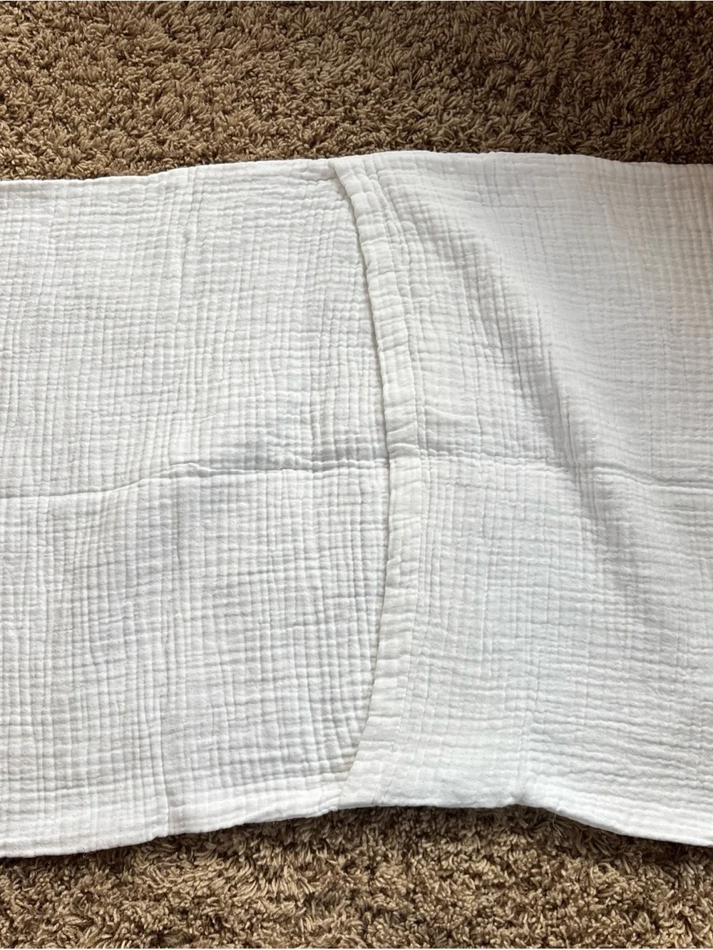 Quince Airy Gauze Organic Cotton Twin White Duvet Cover Set